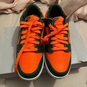 Nike Orange and Green Sneakers